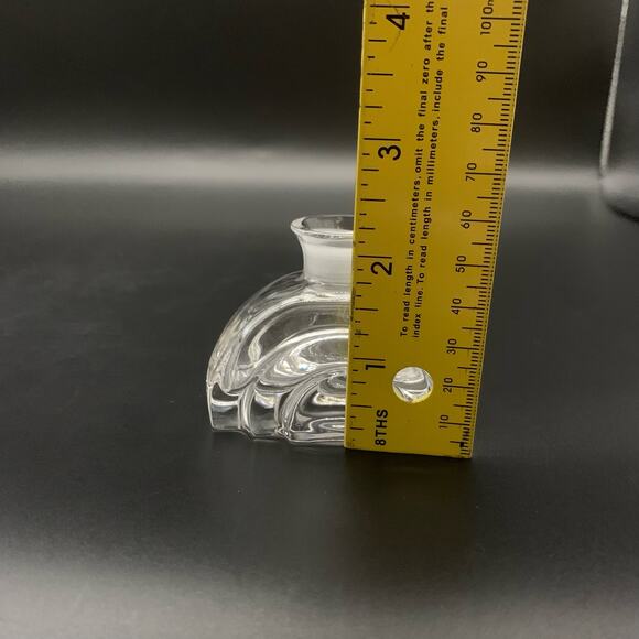 Collezione Glass Line Italy Art Deco Style Genuine Lead Crystal Bottle Pink Lid - Picture 11 of 11